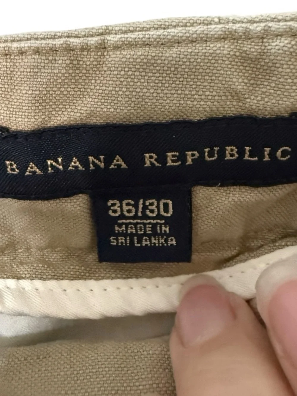 Banana Republic Linen Cotton Drawstring Pants Men’s 38x30 Khaki Straight Leg